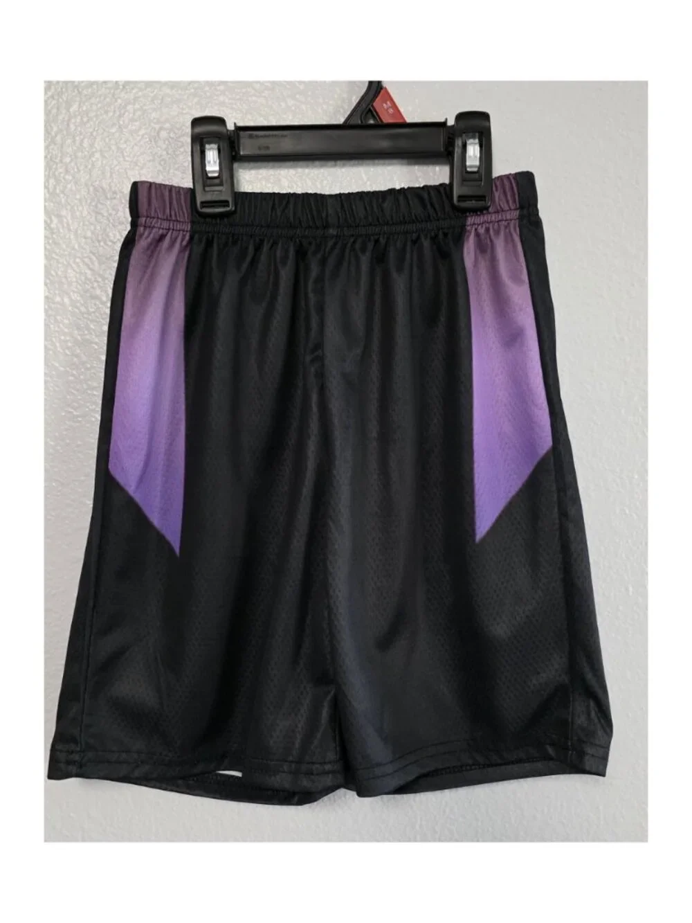Boys 8Y Black Purple Ombre Athletic Shirt Shorts 2 Piece Set